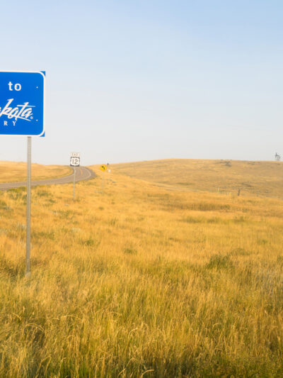 Welcome to North Dakota sign