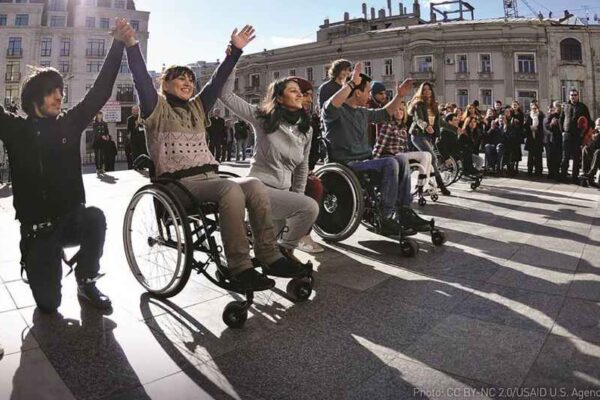 Disability rights protest