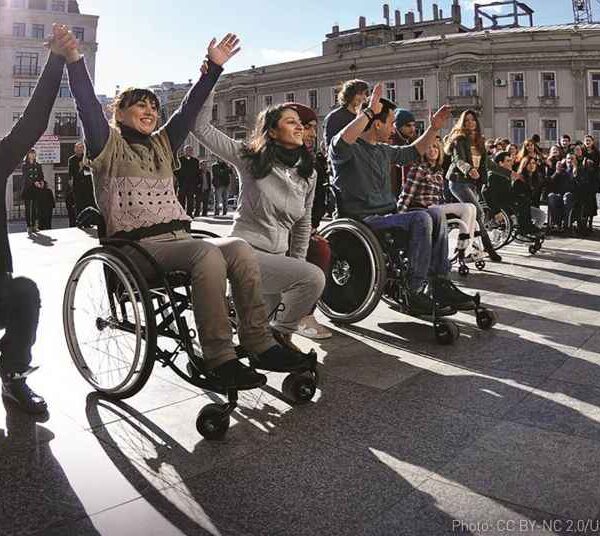 Disability rights protest