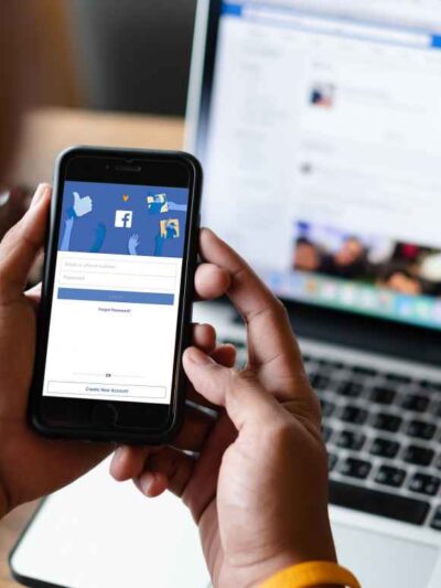 Person using their device for social media