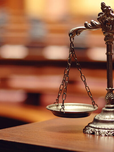 A scale as a symbol of law and justice.