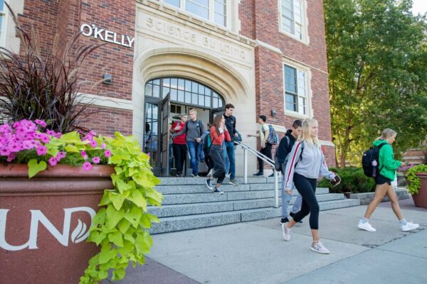Image of the steps of the University of North Dakota