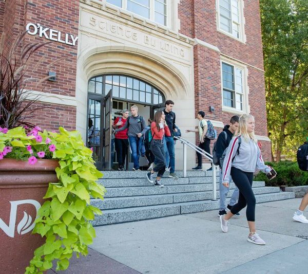 Image of the steps of the University of North Dakota