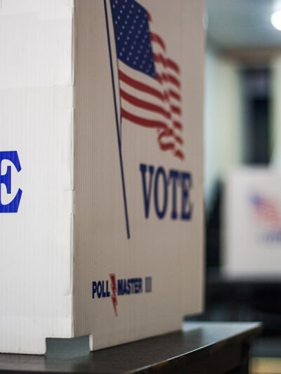 A voting booth