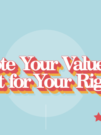 Vote your values banner