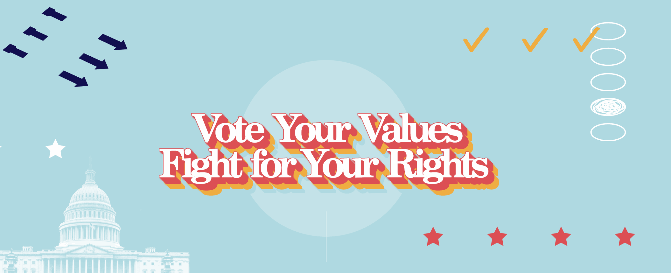 Vote your values banner