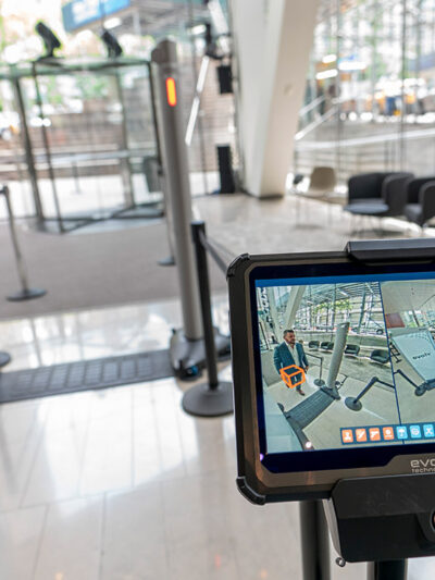 The Evolv Express weapons detection system.