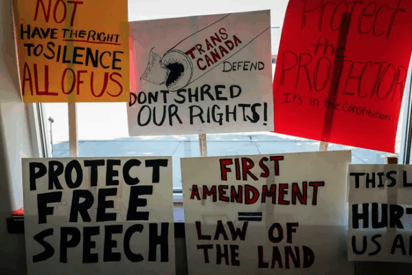 Protest signs from South Dakota