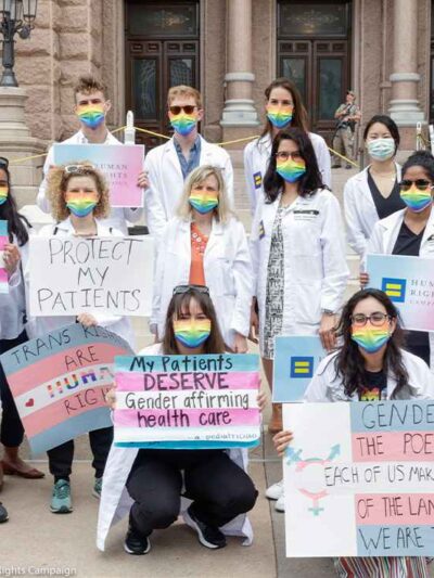 Trans health care protest