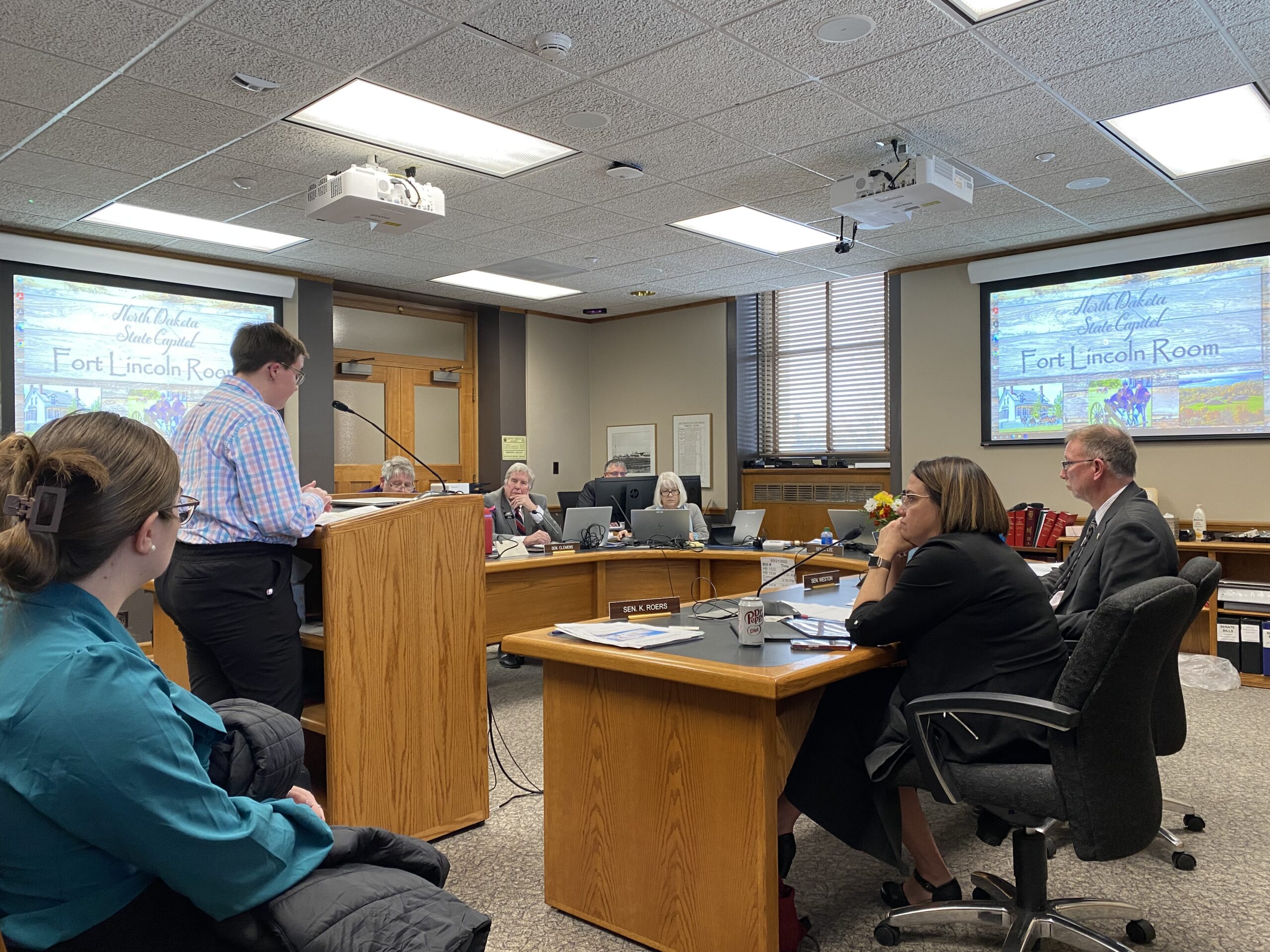 Testifying at the North Dakota Capitol