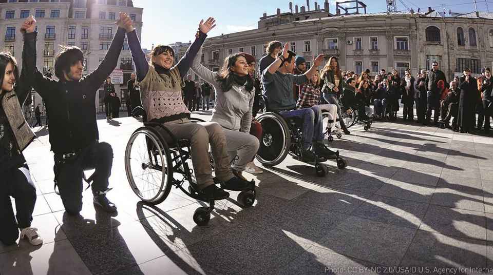 Disability rights protest