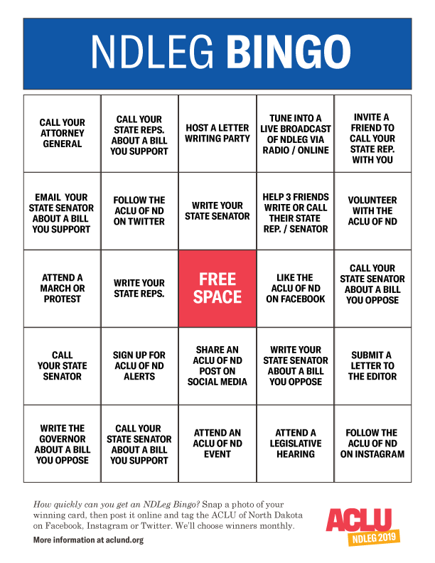 ND Leg Bingo